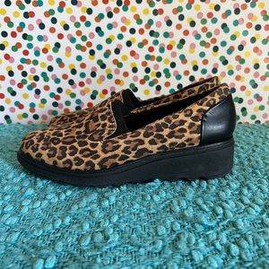 Clarks Dolly leopard loafers